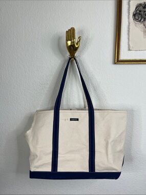 WagWear Boat Canvas Carrier Natural Navy Classic Dog Tote Shoulder Bag 12 lb Pet
